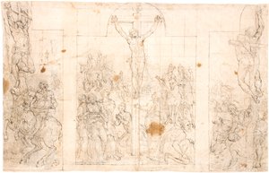 Study for a Triptych Altarpiece Depicting the Crucifixion