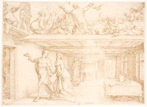 The Outpouring of the Holy Spirit on Pentecost by Maarten van Heemskerck