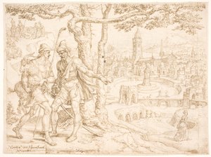 Judah Sending Tamar the Kid by Hira, the Adullamite by Maarten van Heemskerck