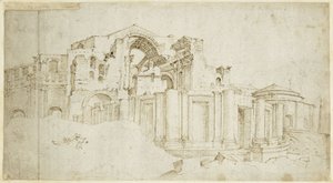 Southern Cross Arm of the New Building of St. Peter by Maarten van Heemskerck
