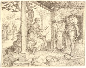 The Angel Appearing to Gideon by Maarten van Heemskerck