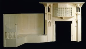A Painted Wood Fire Surround and Inglenook Designed for Glencrutchery House, Douglas, circa 1897