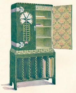 Music Cabinet. From a Sketch by M. H. Baillie Scott, 19th Century