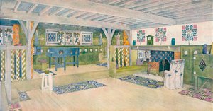 Music Room in a House at Crowborough by Mackay Hugh Baillie Scott