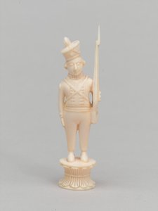 White pawn, chess piece, India, 1820 circa by Macneill MacLeay