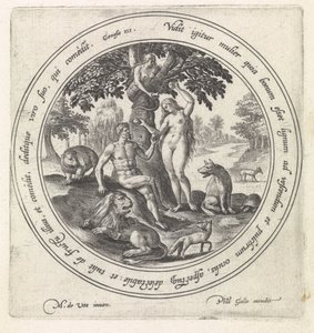 Eve Offering the Forbidden Fruit to Adam (History of Adam and Eve)