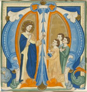 Christ Blessing Three Young Men, initial M from a Gradual by Maestro Daddesco