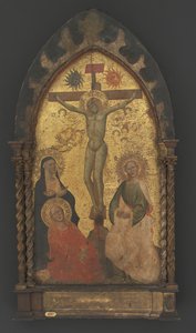 Christ on the Cross Mourned by the Virgin Mary and Saints Mary Magdalene and John by Maestro Francesco