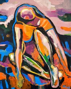 Colorful Abstract Woman by Magdalena  Krzak