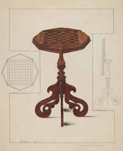 Checker-board Table-tilt Top by Magnus S. Fossum