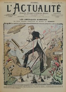 Caricature on the construction of the Panama Canal and the media coverage surrounding it, cover of L