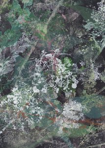 Dark Floral Abstract by Maira Ribena