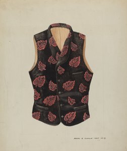 Embroidered Velvet Vest by Majel G. Claflin