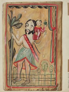 Retablo - San Christopher by Majel G. Claflin
