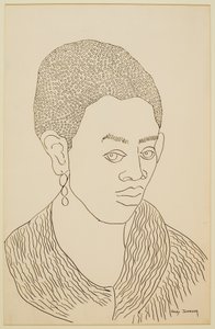 Study of a Girl with Earring by Malvin Gray Johnson