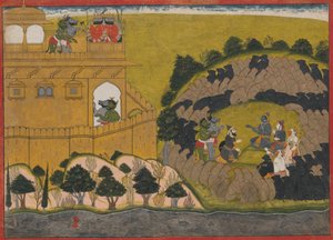 Rama Releases the Demon Spies Shuka and Sarana: Folio from the Siege of Lanka series