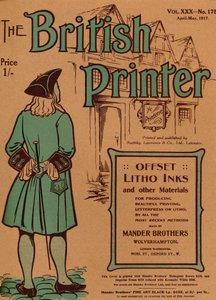 The British Printer Vol. XXX - No. 175 April-May, 1917 cover by Mander Brothers