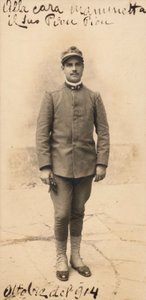 Postcard with Corporal of the 50th Regiment. Infantry, student officer complement