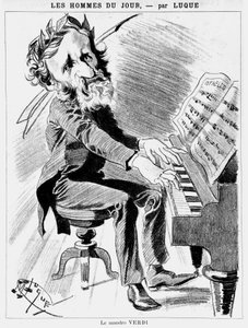 Cartoon of Verdi - by Luque by Manuel Luque