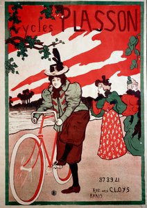 Belle Epoque: Advertising Poster for Cycles (Bicycles) Plasson