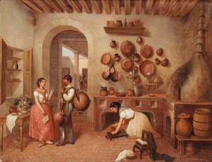 In the Kitchen of the Hacienda by Manuel Serrano