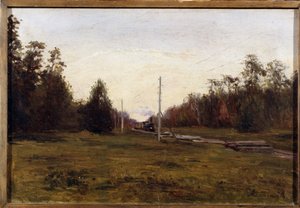 Landscape with a Train by Manuil Christoforovich Aladzhalov