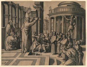 Saint Paul Preaching at Athens by Marc Antonio Raimondi
