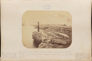 Study of the Interior Side of the Recife of Pernambuco looking North showing the Artificial Wall Built for Port Protection by Marc Ferrez