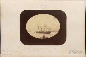 Recife of Pernambuco Showing the Steamship Pará of the National Line Inside the Port and a Foreign Steamship at the Outer Anchorage by Marc Ferrez