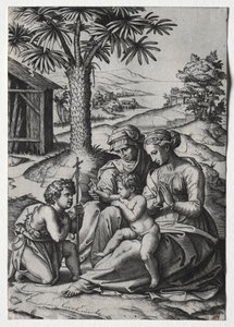 Madonna of the Palm Tree by Marcantonio Raimondi