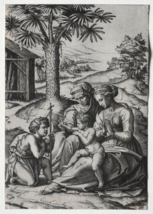 Madonna of the Palm Tree by Marcantonio Raimondi