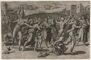 Massacre of the Innocents without the Fir Tree by Marcantonio Raimondi