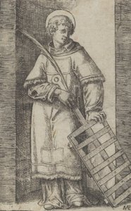 Saint Vincent, Left Hand Resting on a Grill, from the Series 