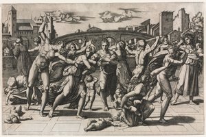 The Massacre of the Innocents, c. 1513-1515 by Marcantonio Raimondi