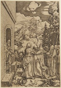 The Visitation, Plate 8 from the Life of the Virgin by Marcantonio Raimondi
