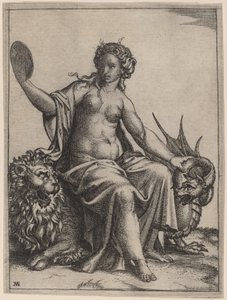 Prudence by Marcantonio Raimondi possibly after Raphael