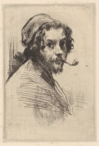 Self-Portrait of Marcellin Gilbert Desboutin with Pipe