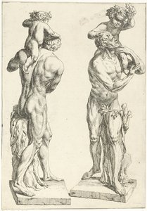 Silenus with the Young Bacchus by Marcellus Laroon (I)