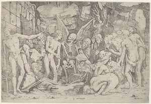 The Skeletons by Marco Dente, after Baccio Bandinelli