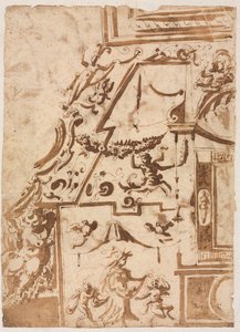 Grotesque with a Leaping Centaur verso, c. 1565-1588 by Marco Marchetti