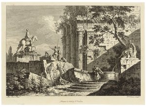 View from a Collection of Six, Engraved by Francois Vivares by Marco Ricci