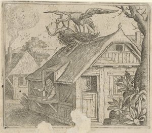 Fable About Storks and Their Religion by Marcus Gheeraerts (I) (attributed to)