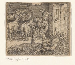 Fable of the Deer in the Ox Stable by Marcus Gheeraerts (I)