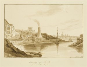Looking up the River from Mardyke with the Limekiln Lane Glasshouse by Marcus H. Homes
