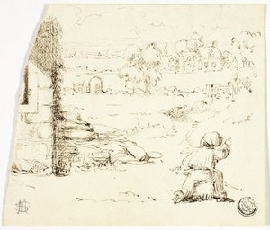 Landscape with Boy in Foreground