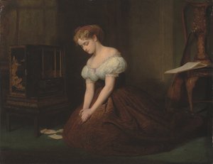 The Old Letters "I looked for that which is not, nor can be, etc." - Christina Rossetti by Marcus Stone