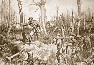 Captain (Temporary Lieutenant-Colonel) R.B. Barker Organizing the Defences of a Wood by Margaret Dovaston