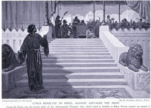 Cyrus Resolves to Rebel Against Astyages the Mede 550 BC by Margaret Dovaston