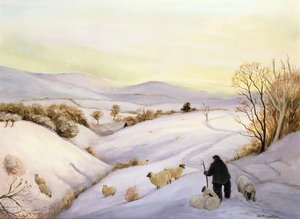 Sheep on the Ridge by Margaret Loxton