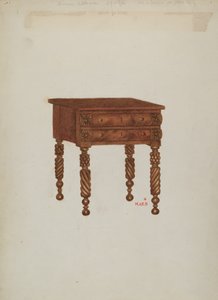 Mahogany Stand with Two Drawers